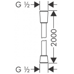 Hansgrohe 28274000 Isiflex 200公分花灑軟管